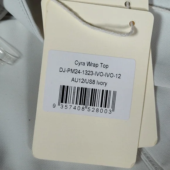 NEW Peppermayo Cyra wrap top in ivory L - Picture 11 of 11